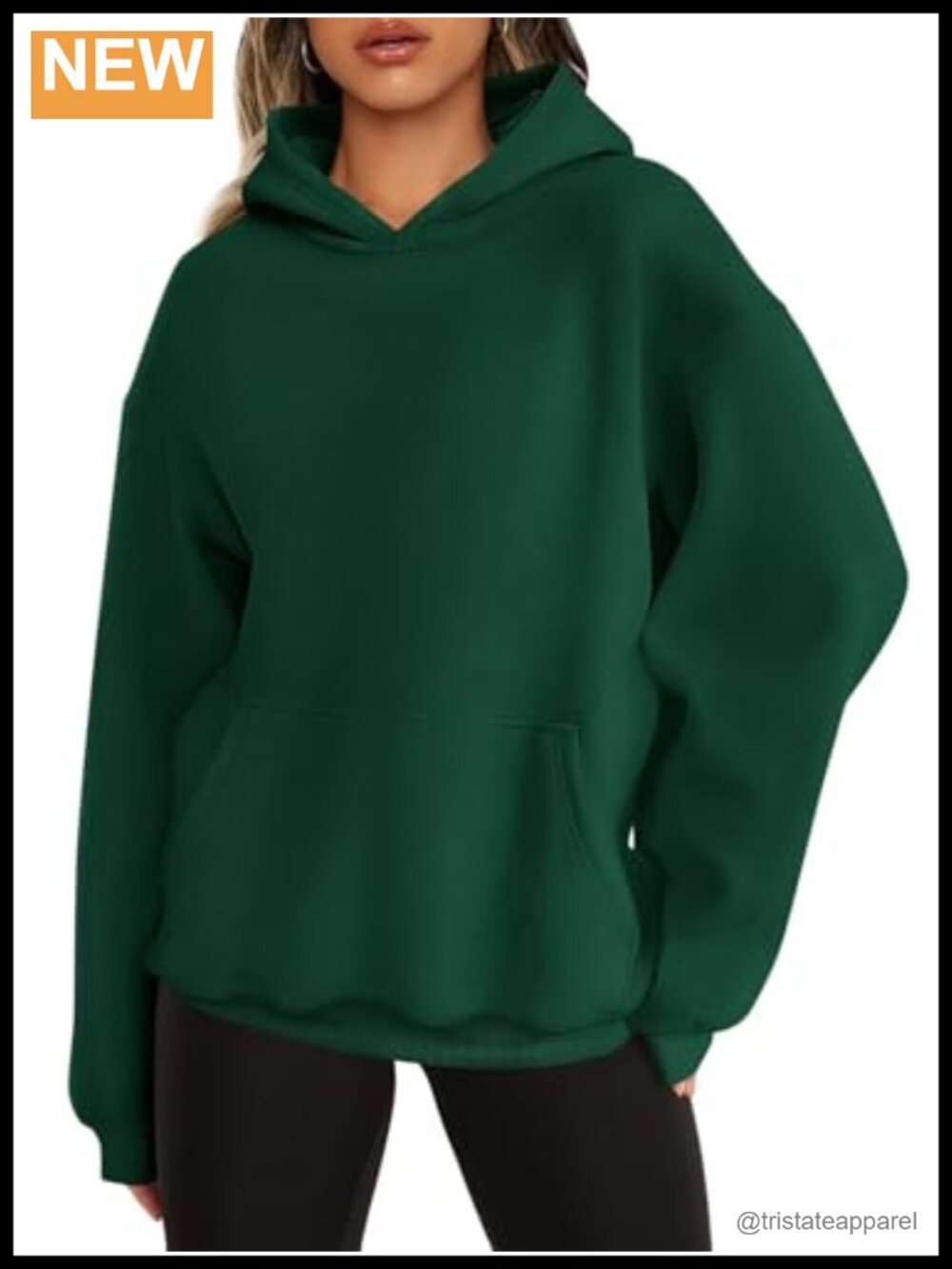 Oversized Graphic Print Fleece Hoodie Kangaroo Pocket Pullover